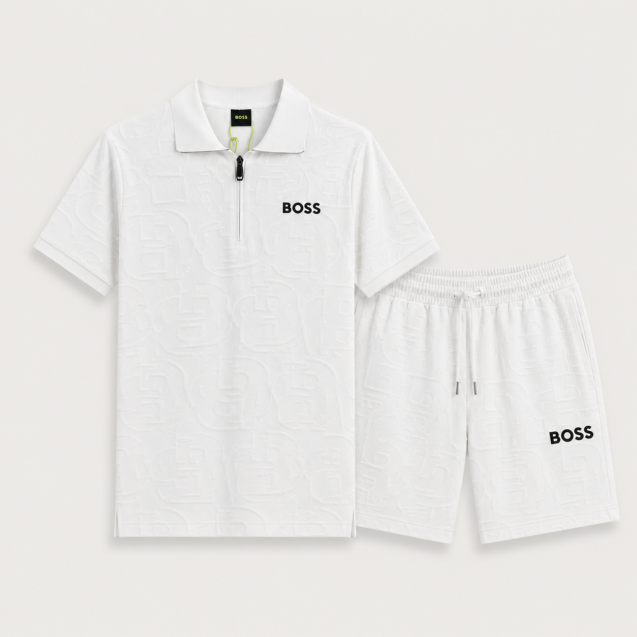 BOSS Zweiteiler mit Monogramm-Prägung - Weiß - variante principal