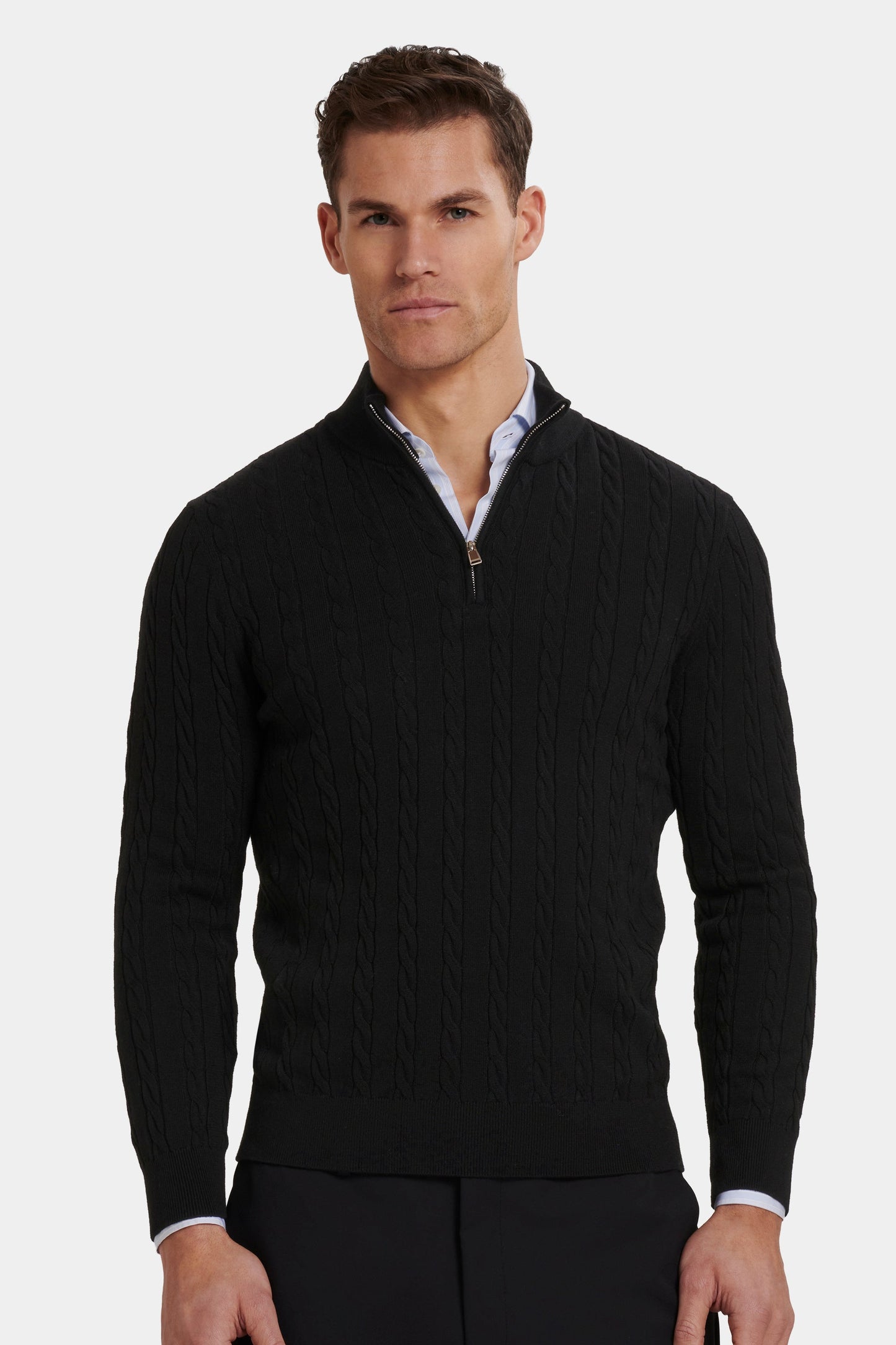 THE ADAMO QUARTER ZIP SWEATER