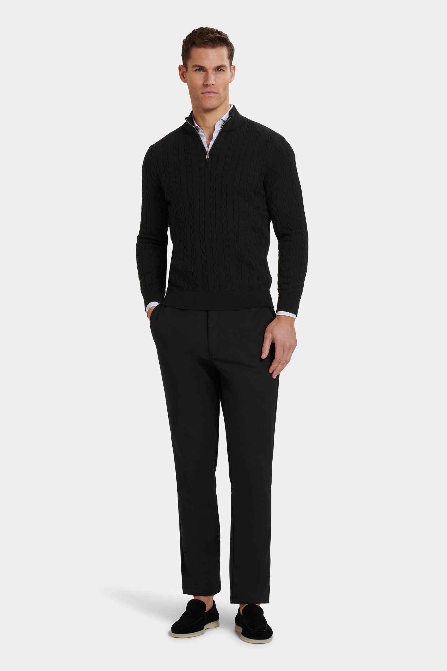 THE ADAMO QUARTER ZIP SWEATER