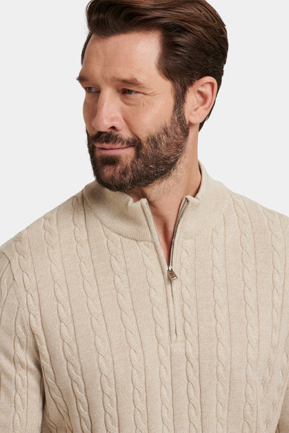 THE ADAMO QUARTER ZIP SWEATER
