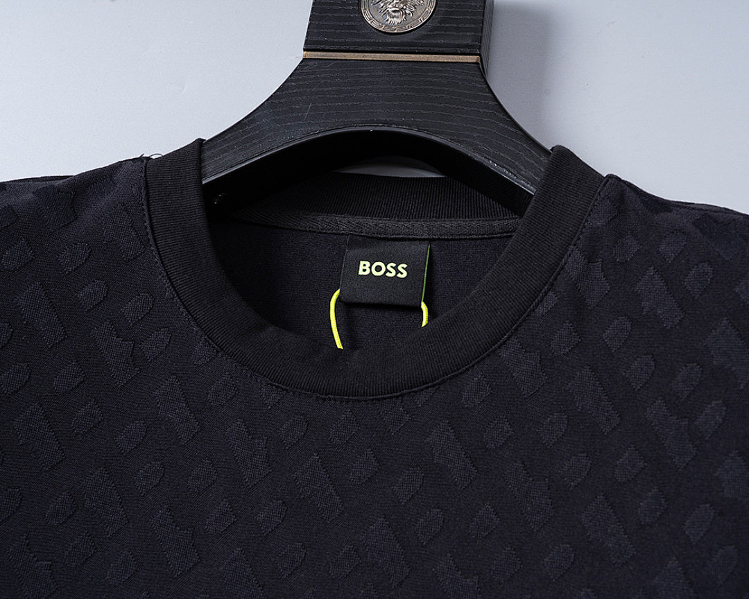 BOSS T-Shirt-Zweiteiler mit Monogramm-Prägung - Schwarz - 13