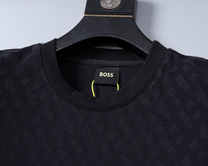 BOSS T-Shirt-Zweiteiler mit Monogramm-Prägung - Schwarz - 13