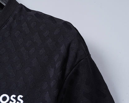 BOSS T-Shirt-Zweiteiler mit Monogramm-Prägung - Schwarz - 14