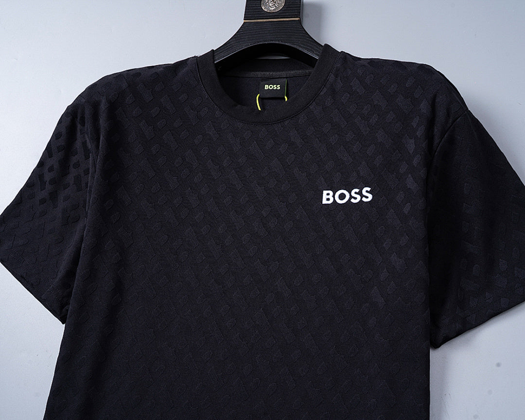 BOSS T-Shirt-Zweiteiler mit Monogramm-Prägung - Schwarz - 16