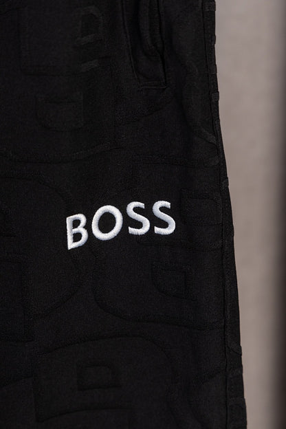 BOSS Zweiteiler mit Stehkragen und Monogramm-Prägung - Schwarz - 16