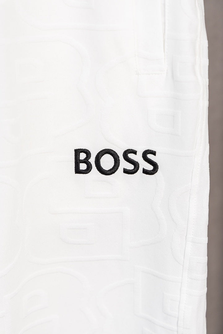 BOSS Zweiteiler mit Stehkragen und Monogramm-Prägung - Weiß - 19