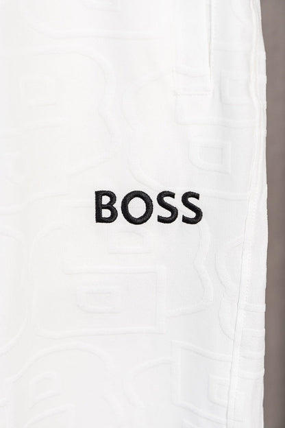 BOSS Zweiteiler mit Stehkragen und Monogramm-Prägung - Weiß - 19