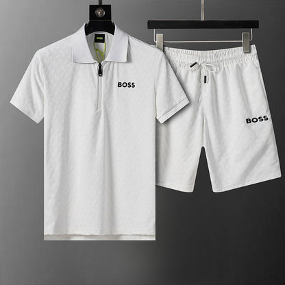 BOSS Zweiteiler mit Monogramm-Prägung - Weiß - 1
