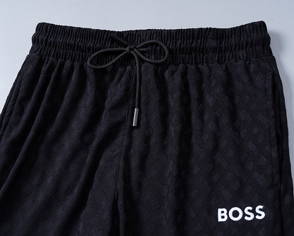 BOSS T-Shirt-Zweiteiler mit Monogramm-Prägung - Schwarz - 22