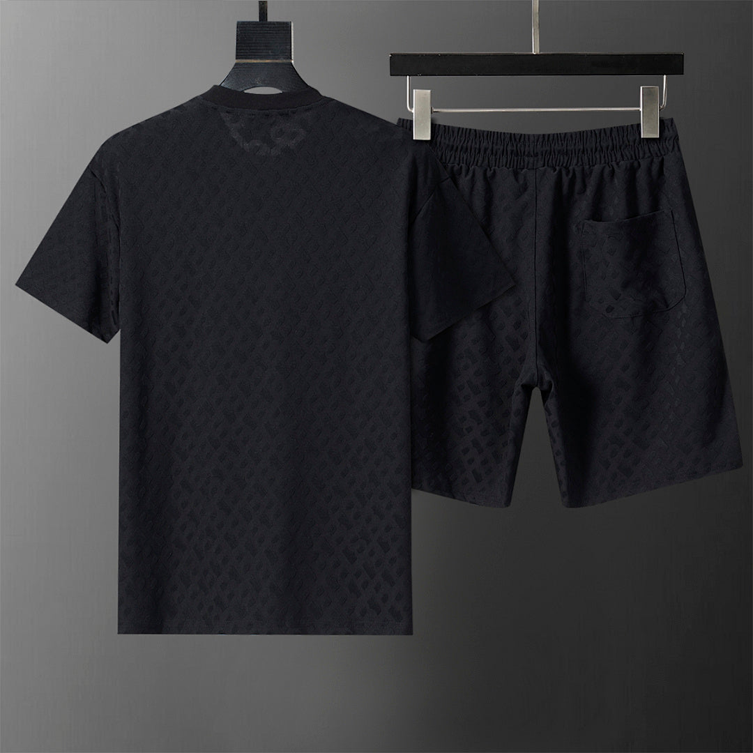 BOSS T-Shirt-Zweiteiler mit Monogramm-Prägung - Schwarz - 2