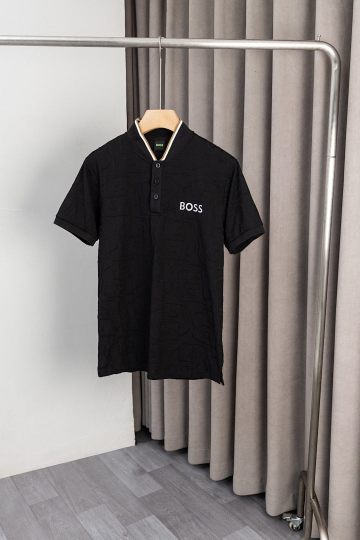 BOSS Zweiteiler mit Stehkragen und Monogramm-Prägung - Schwarz - 2