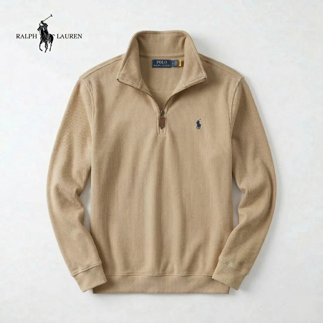 RL Maglione da Uomo in Morbido Cotone – Collo a Lupetto con Cerniera & Maniche Lunghe