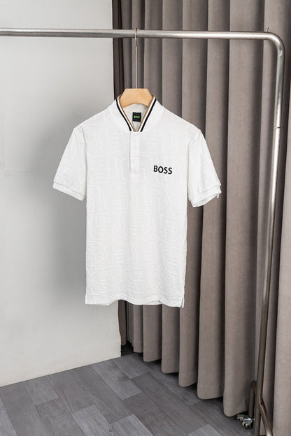 BOSS Zweiteiler mit Stehkragen und Monogramm-Prägung - Weiß - 3