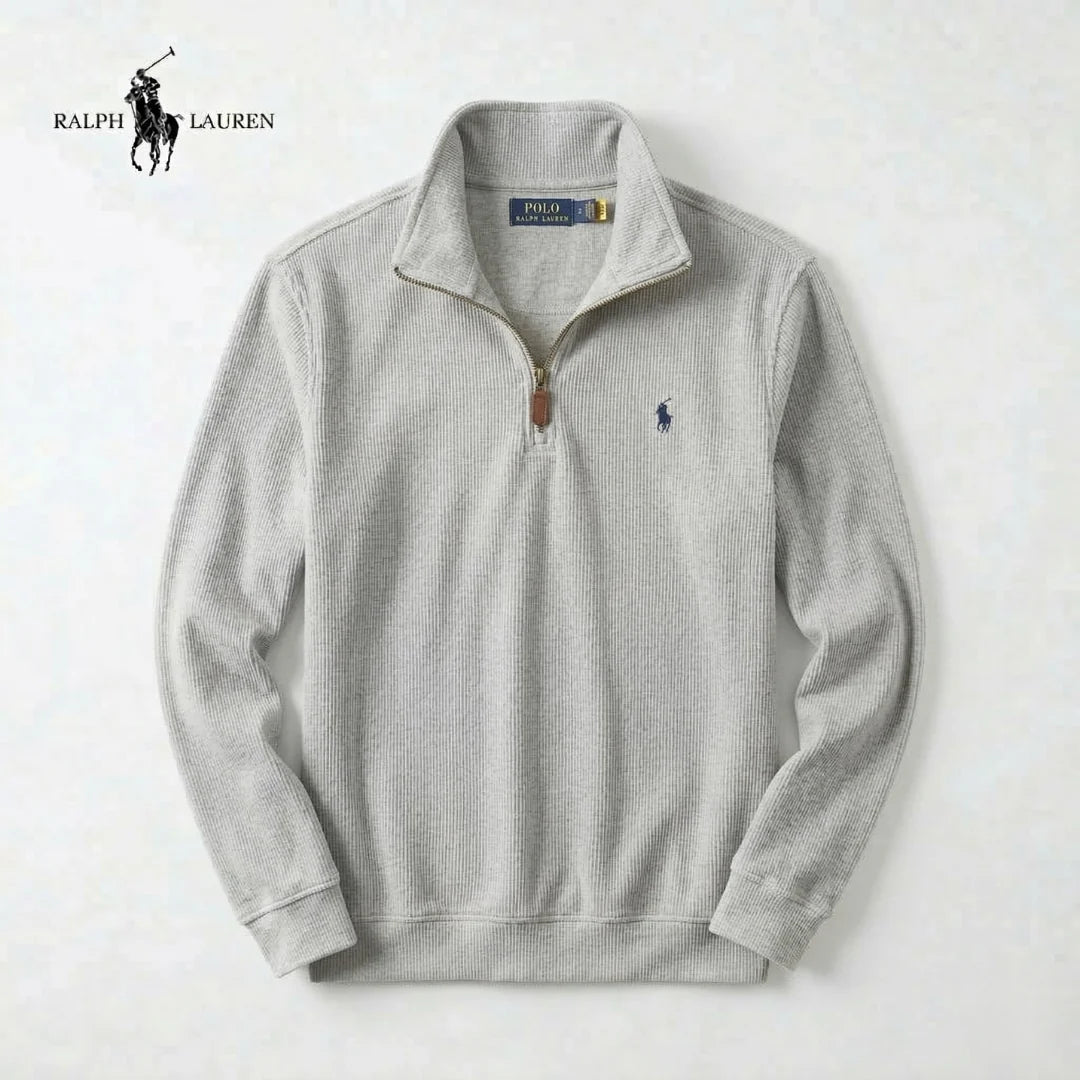 RL Maglione da Uomo in Morbido Cotone – Collo a Lupetto con Cerniera & Maniche Lunghe