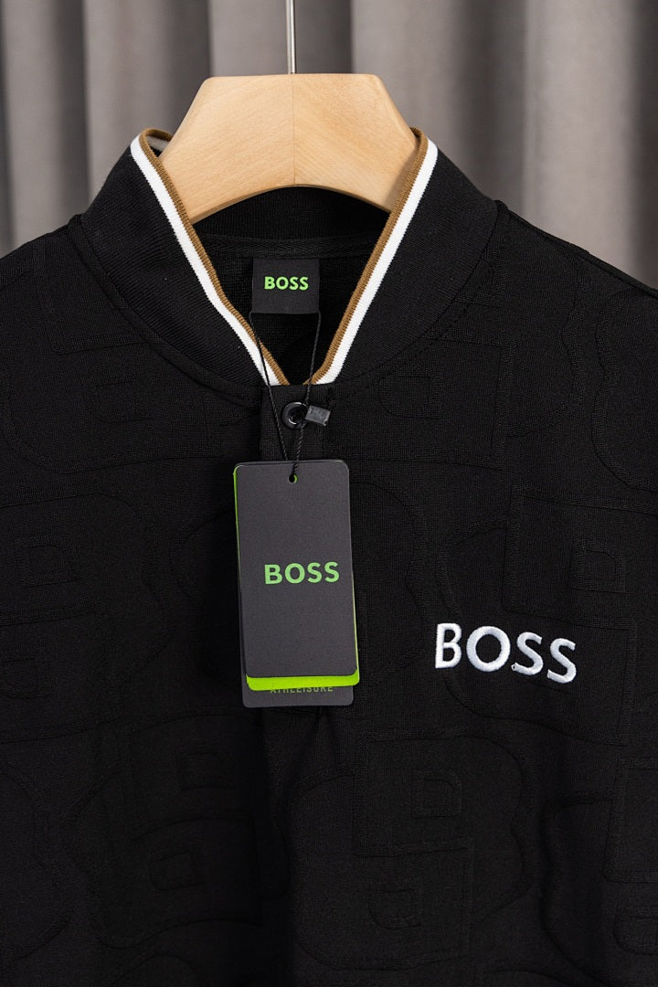 BOSS Zweiteiler mit Stehkragen und Monogramm-Prägung - Schwarz - 5
