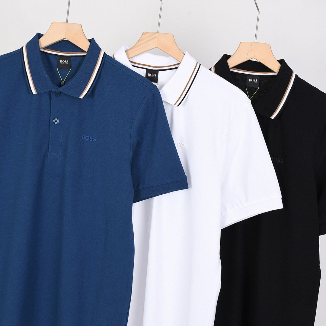 BOSS Poloshirt mit Kontrastkragen - 5