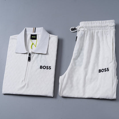BOSS Zweiteiler mit Monogramm-Prägung - Weiß - 7