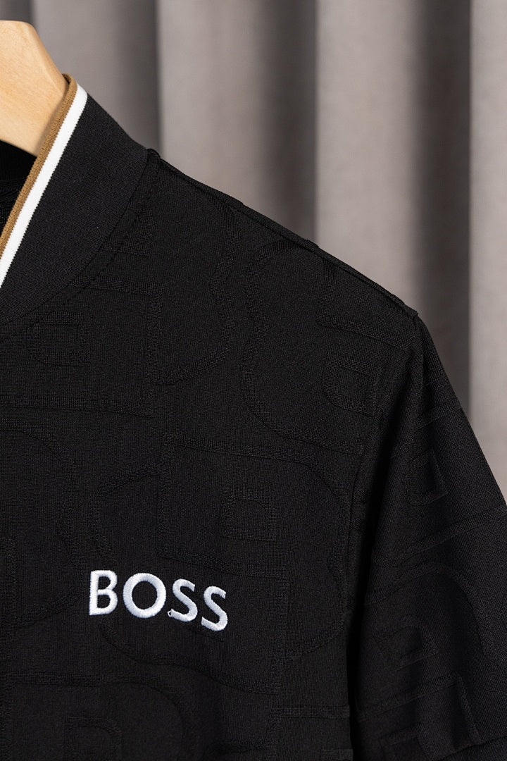 BOSS Zweiteiler mit Stehkragen und Monogramm-Prägung - Schwarz - 7