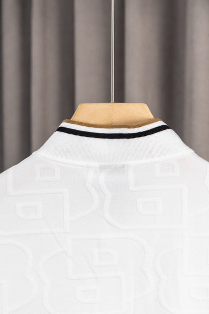BOSS Zweiteiler mit Stehkragen und Monogramm-Prägung - Weiß - 8