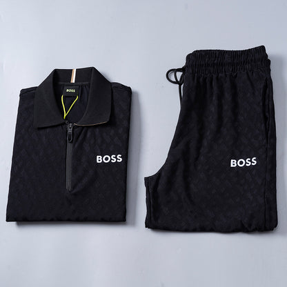 BOSS Zweiteiler mit Monogramm-Prägung - Schwarz - 8