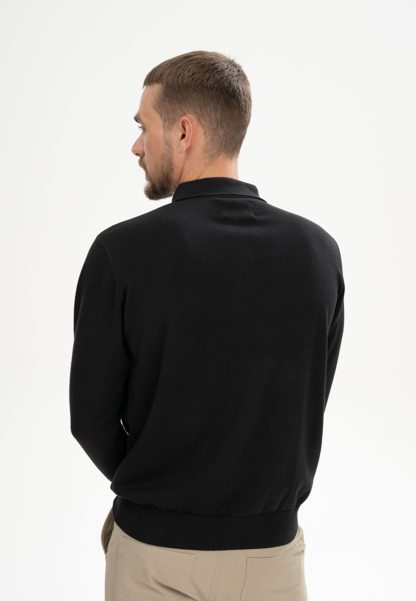 Polo a maniche lunghe in maglia, modello HARISH
