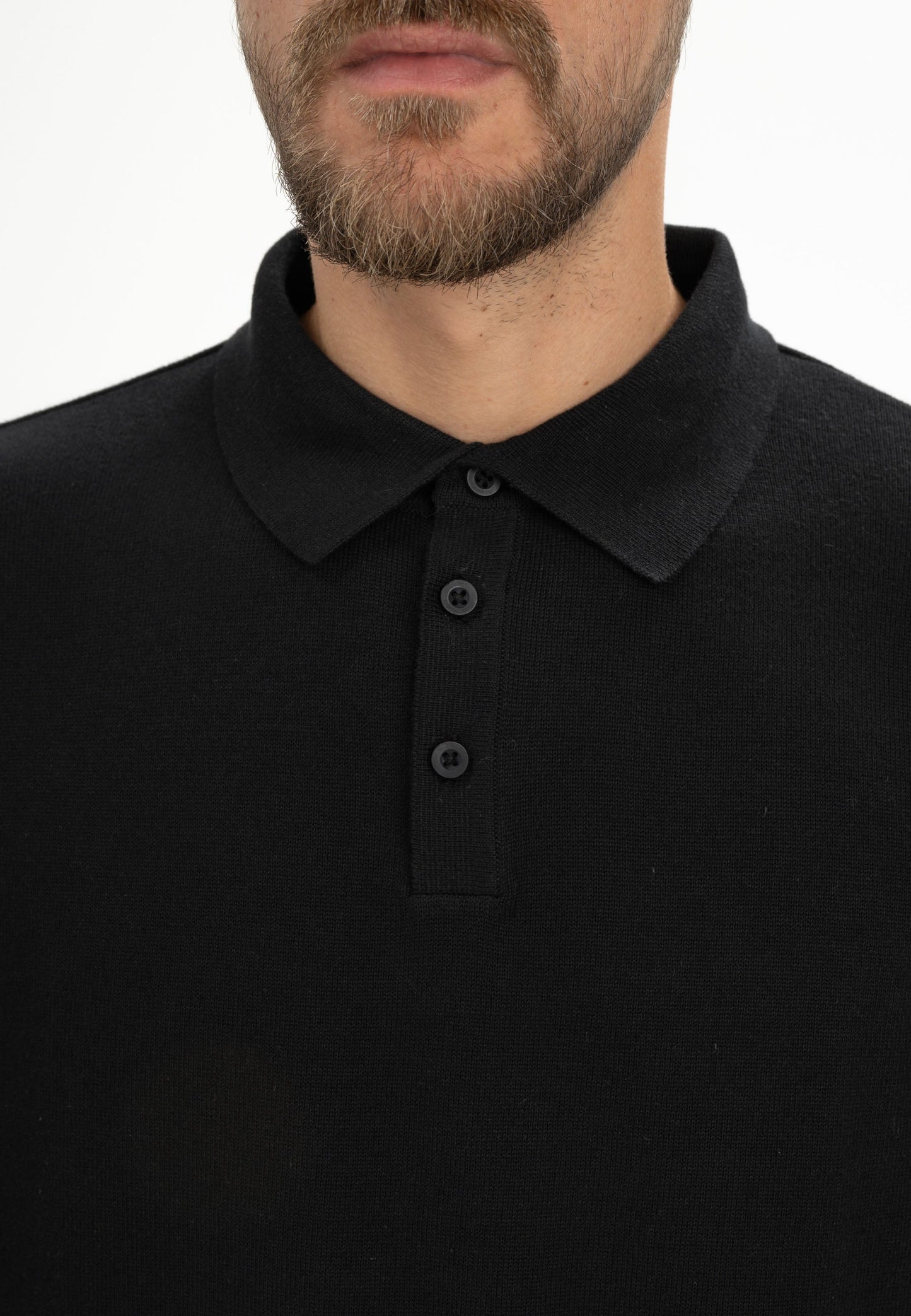 Polo a maniche lunghe in maglia, modello HARISH