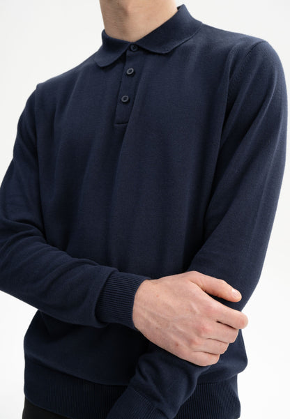 Polo a maniche lunghe in maglia, modello HARISH
