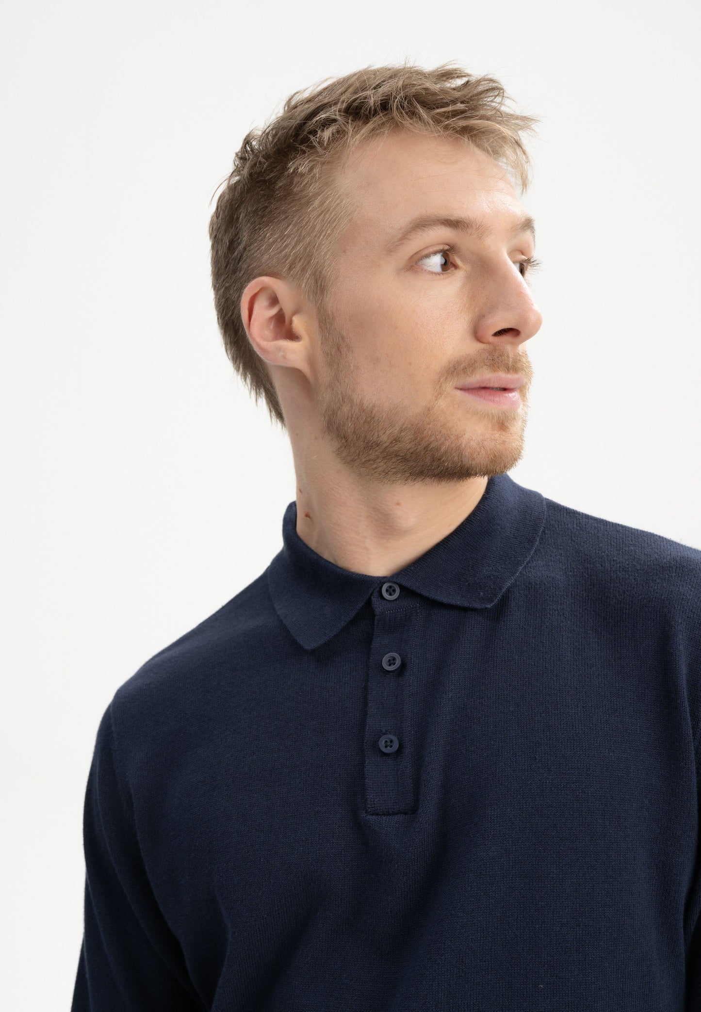 Polo a maniche lunghe in maglia, modello HARISH