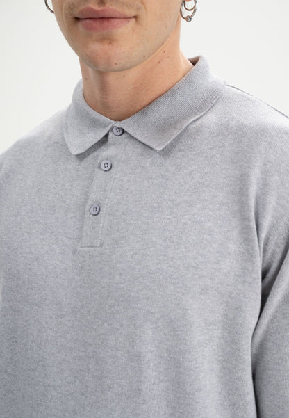 Polo a maniche lunghe in maglia, modello HARISH