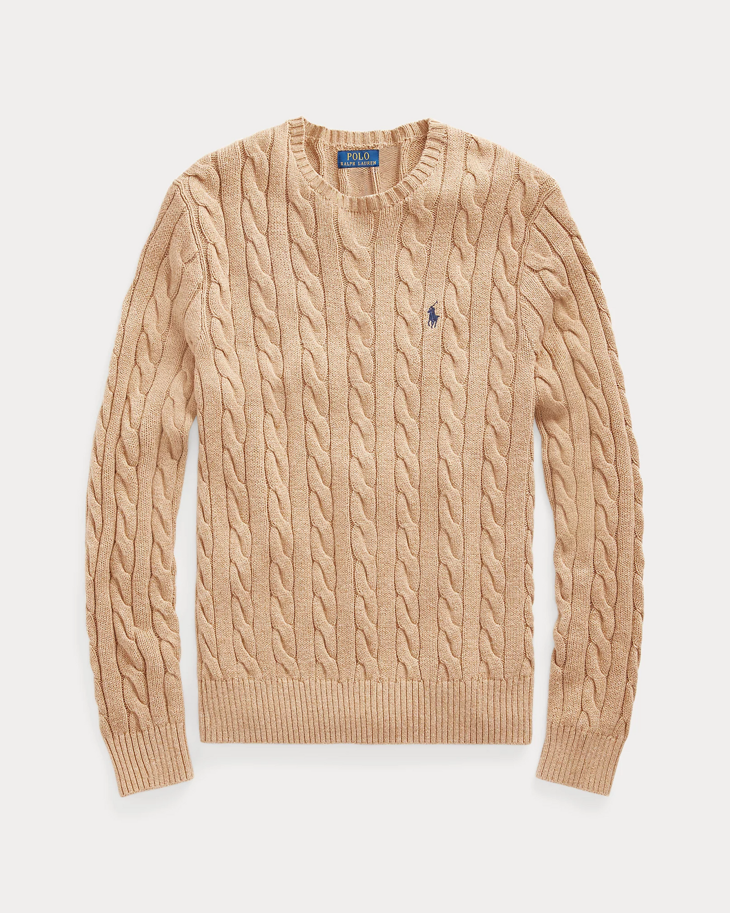 Pullover classico in cotone RL a trecce