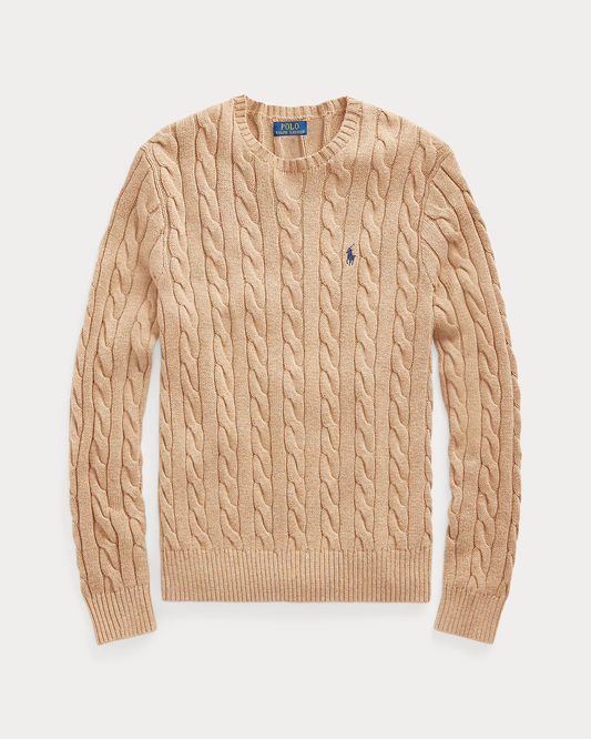 Klassischer RL Baumwollpullover mit Zopfmuster
