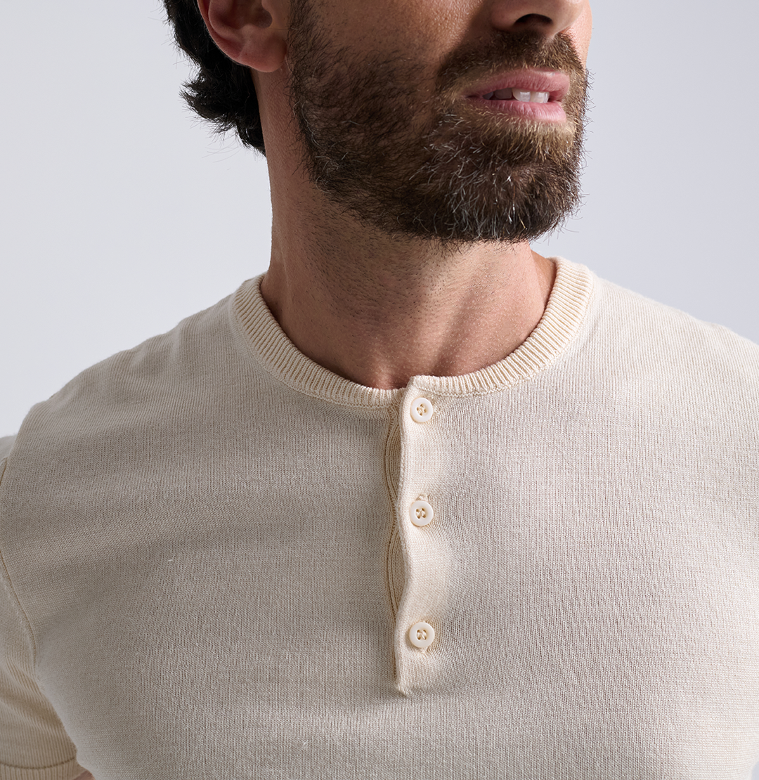 Confezione da 2 maglie Henley in tricot