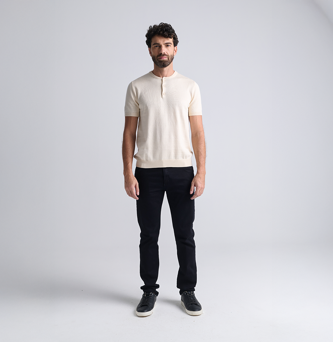 Confezione da 2 maglie Henley in tricot
