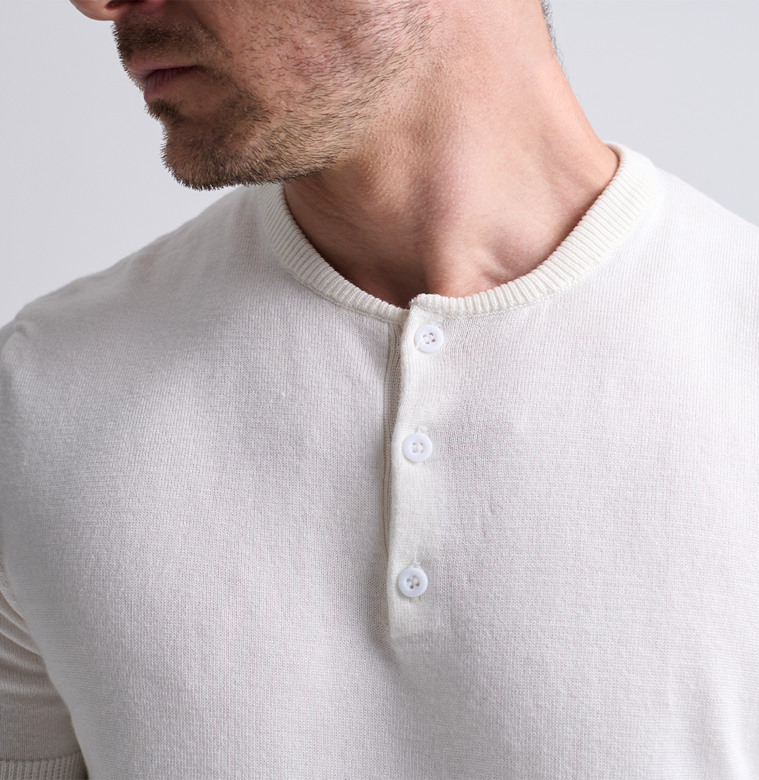 Confezione da 2 maglie Henley in tricot