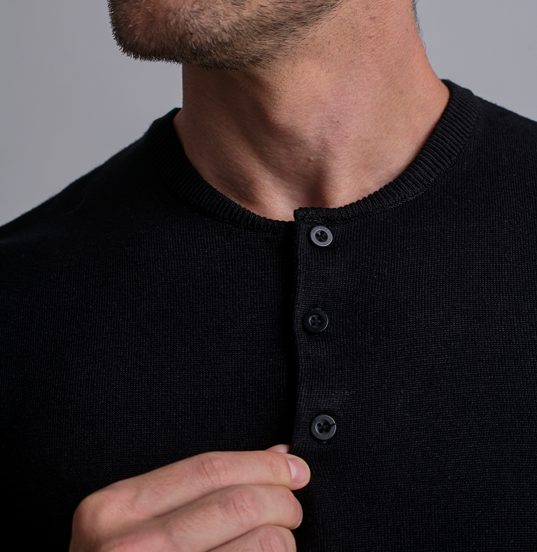 Confezione da 2 maglie Henley in tricot