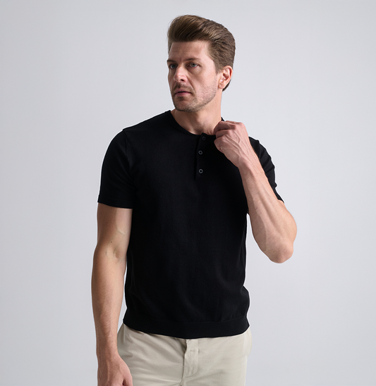 Confezione da 2 maglie Henley in tricot