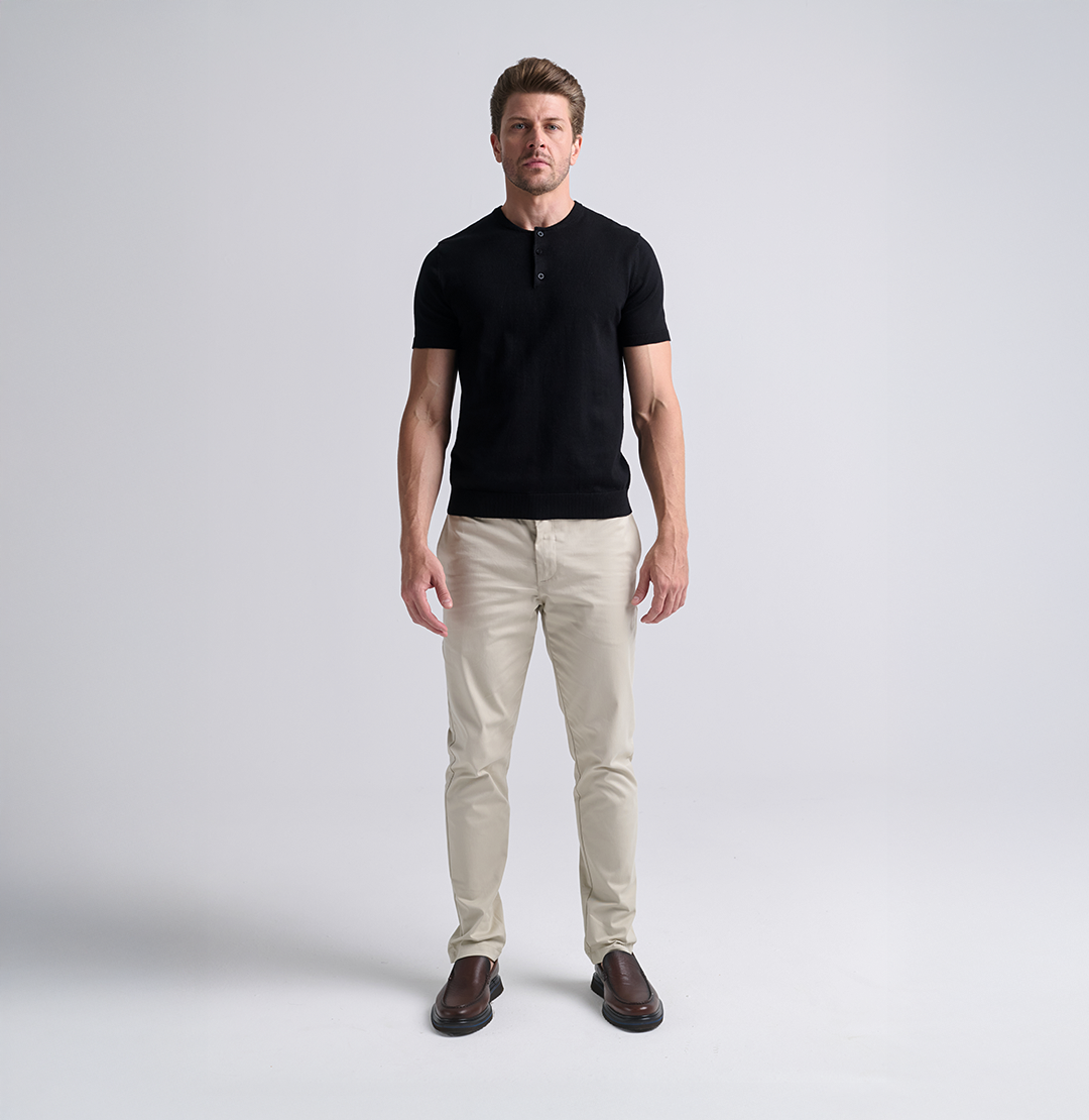 Confezione da 2 maglie Henley in tricot