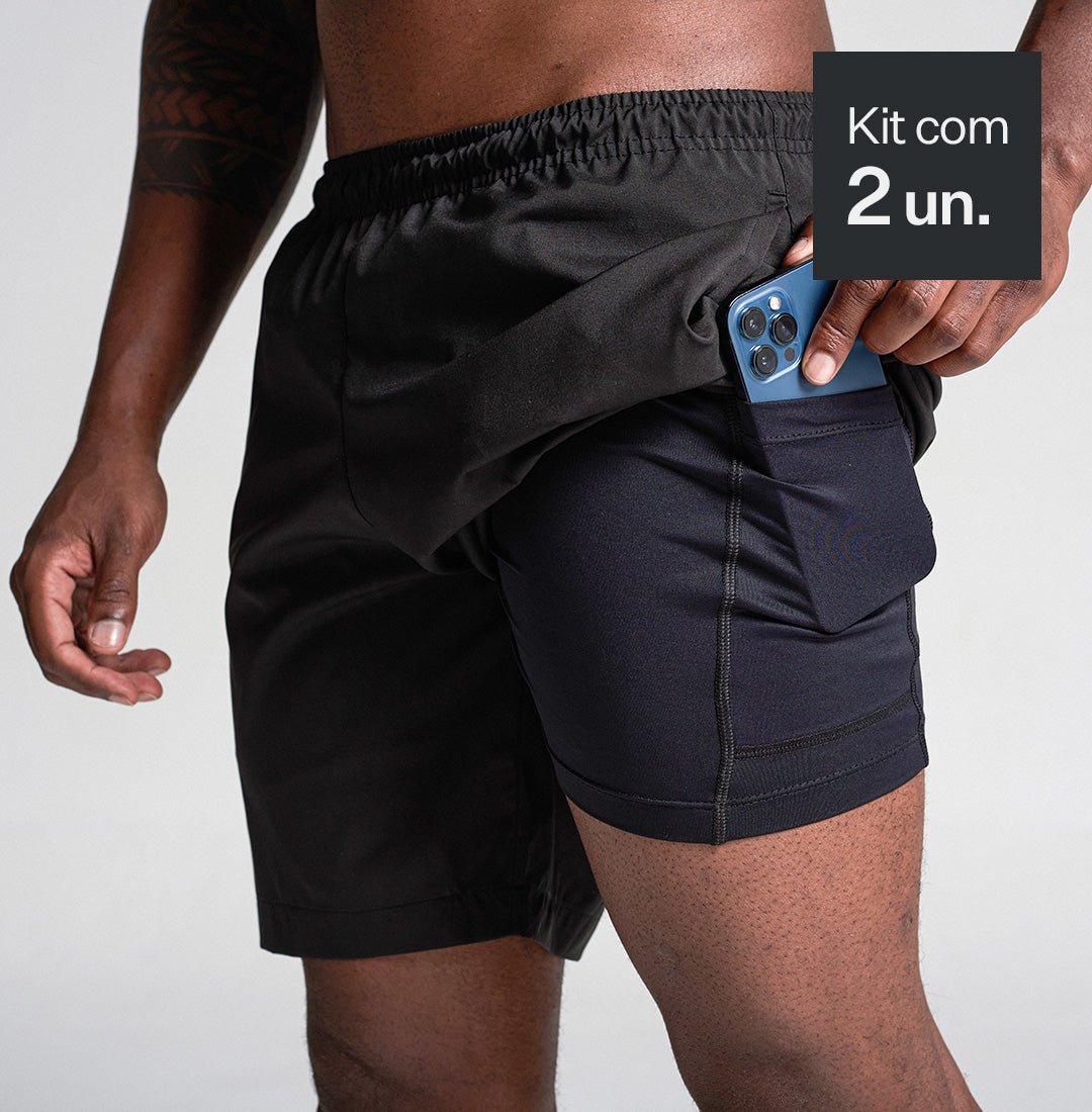 Kit 2x pantaloncini sportivi