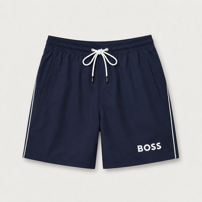 BOSS Badeshorts mit Seitenstreifen - variante azul marinho