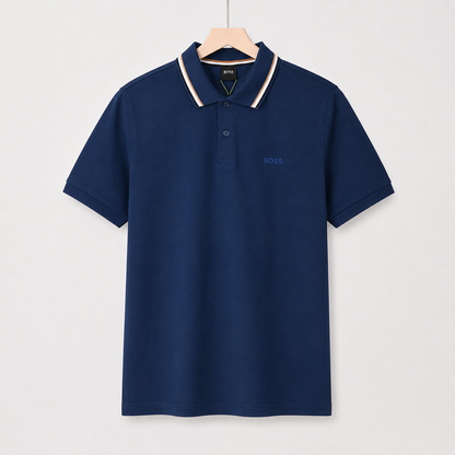 BOSS Poloshirt mit Kontrastkragen - variante azul marinho