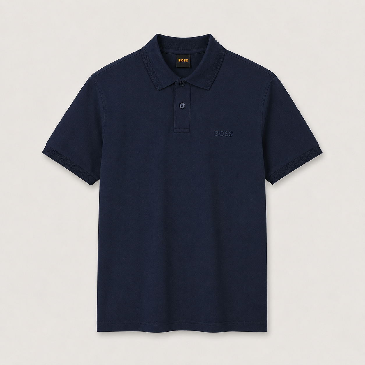 BOSS Poloshirt mit Tonalem Logo - variante azul marinho