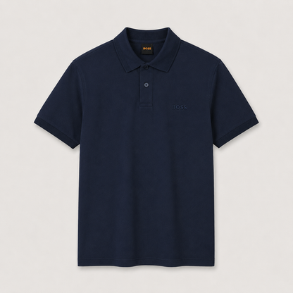BOSS Poloshirt mit Tonalem Logo - variante azul marinho