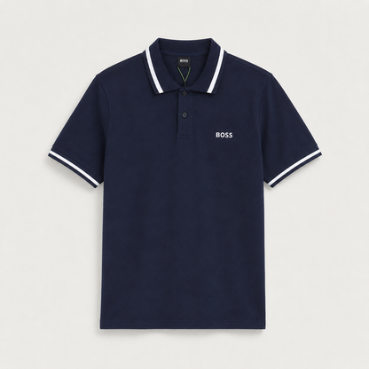 BOSS Premium Piqué-Polo - variante azul marinho