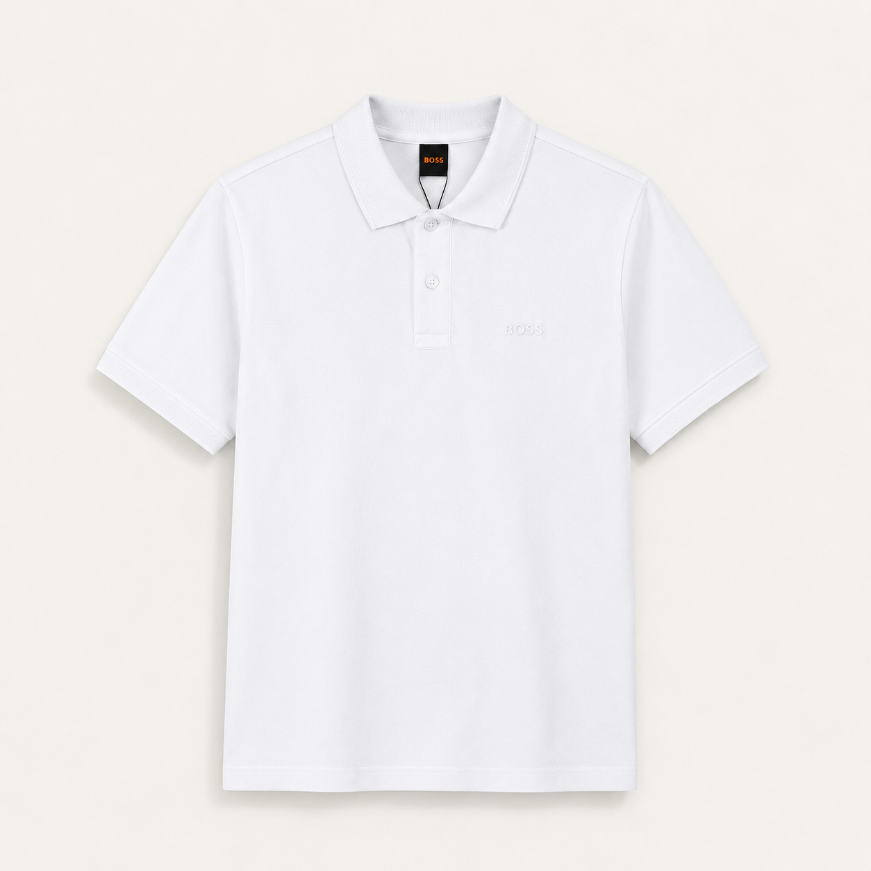BOSS Poloshirt mit Tonalem Logo - variante branca