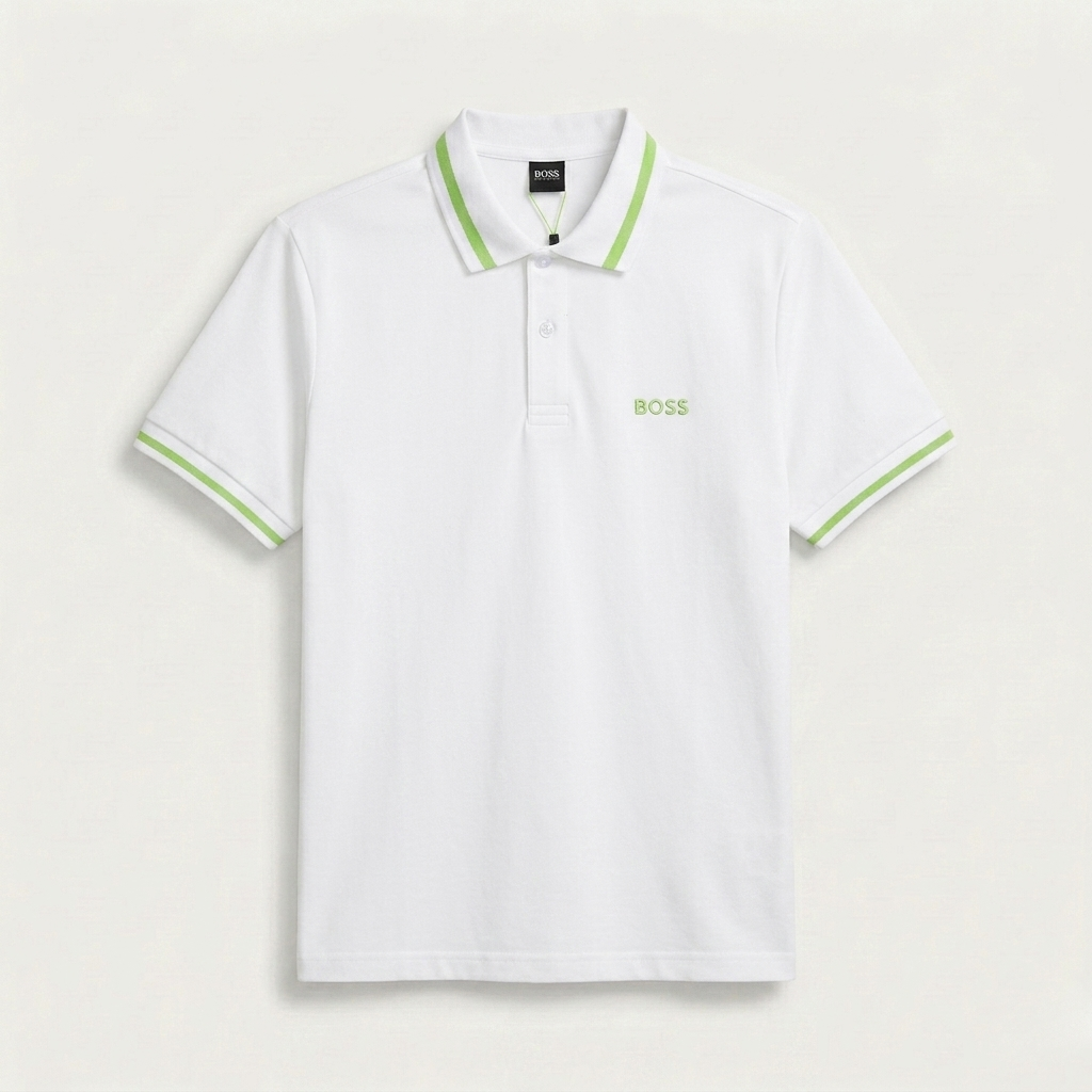 BOSS Premium Piqué-Polo - variante branca