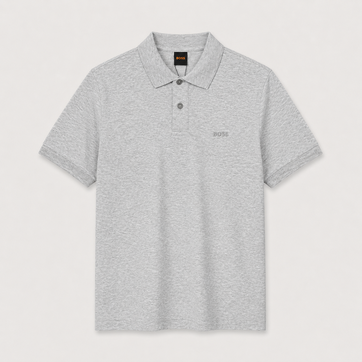 BOSS Poloshirt mit Tonalem Logo - variante cinza