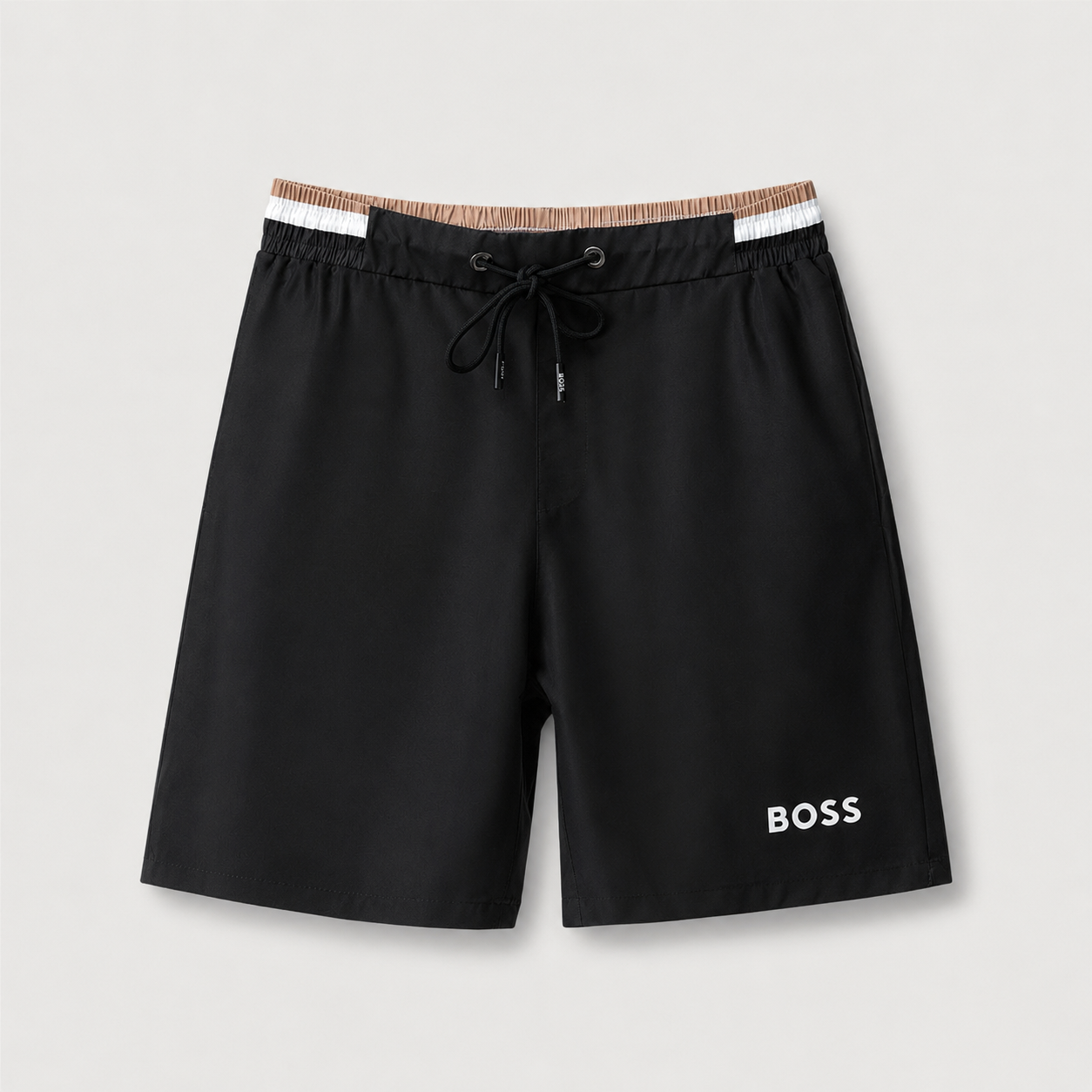BOSS Badeshorts mit Kontrastbund - variante preta