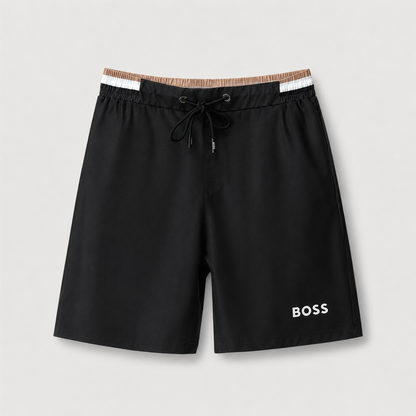 BOSS Badeshorts mit Kontrastbund - variante preta