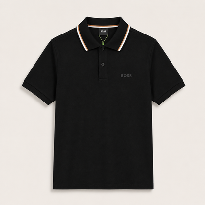 BOSS Poloshirt mit Kontrastkragen - variante preta