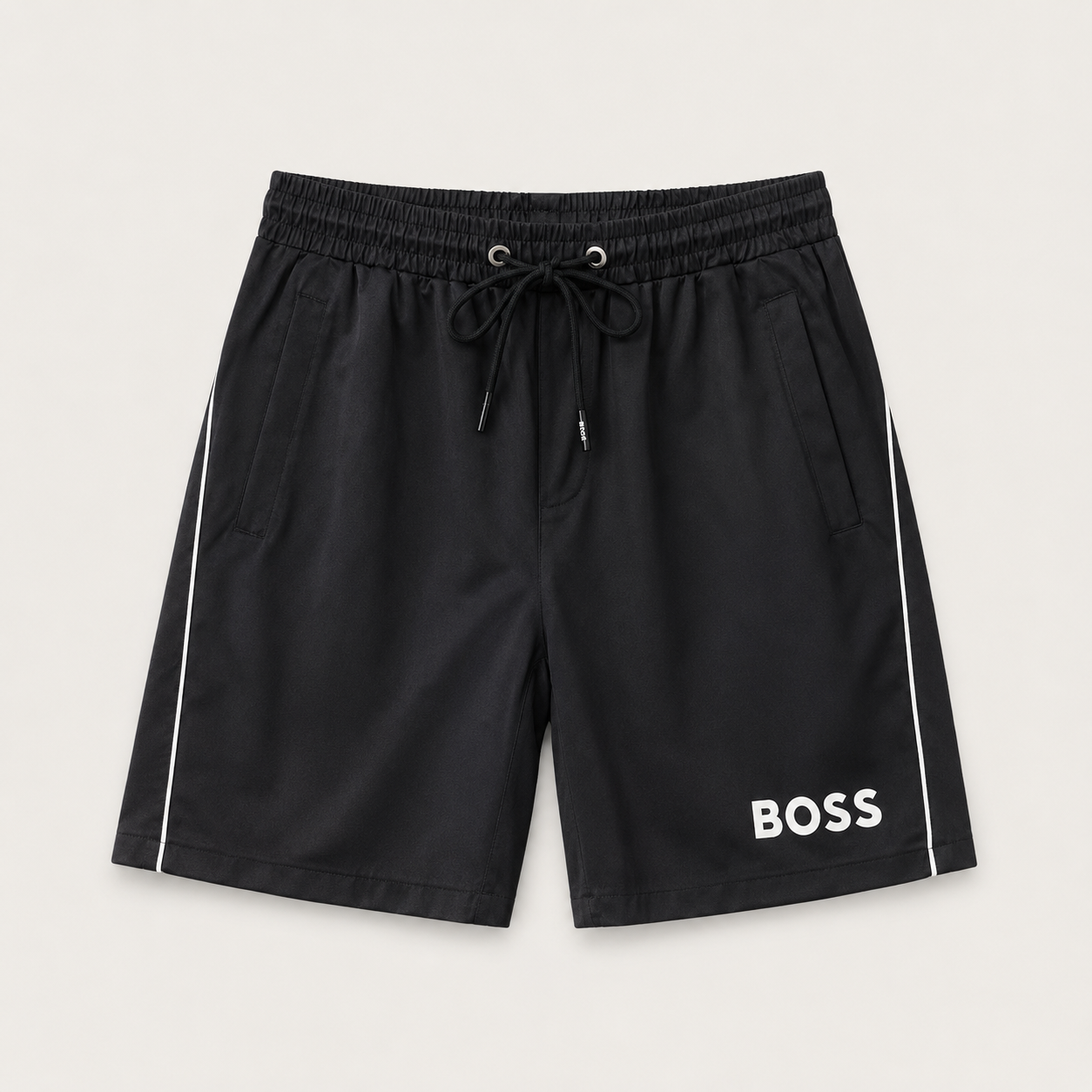 BOSS Badeshorts mit Seitenstreifen - variante preta